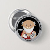 St. Jerome Ronde Button 5,7 Cm (Voorkant /achterkant)