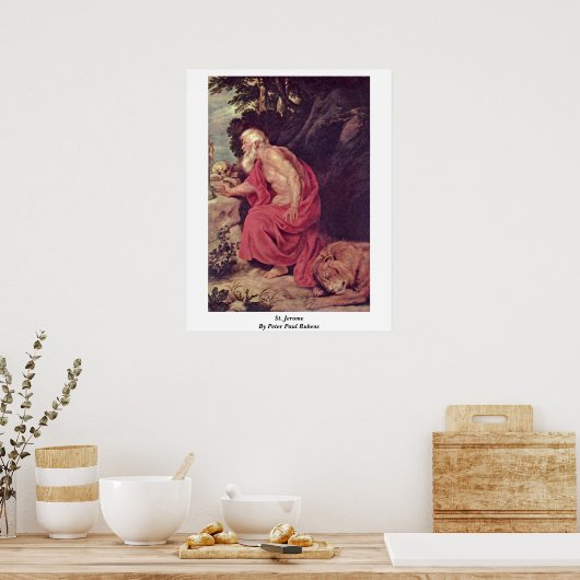 St. Jerome van Peter Paul Rubens Poster (Keuken)