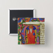 St. Jerome Vierkante Button 5,1 Cm (Voorkant /achterkant)
