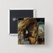 St. Jerome Vierkante Button 5,1 Cm (Voorkant /achterkant)