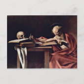 St. Jerome Writing van Michelangelo Merisi da Cara Briefkaart (Voorkant)