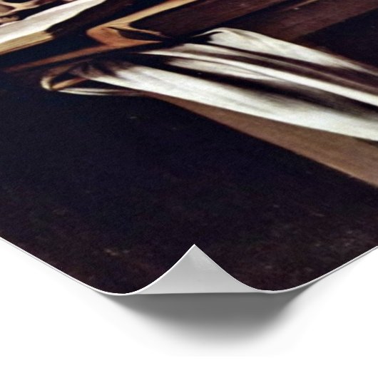 St. Jerome Writing van Michelangelo Merisi da Cara Poster (Hoek)