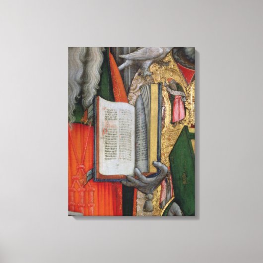 St. Jerome's Bible en St. Gregory's Dove, detail Canvas Afdruk (Voorkant)