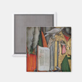 St. Jerome's Bible en St. Gregory's Dove, detail Magneet (Voorkant / Achterkant)