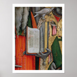 St. Jerome's Bible en St. Gregory's Dove, detail Poster