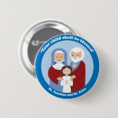 St. Joachim en St. Anne Ronde Button 5,7 Cm (Voorkant /achterkant)