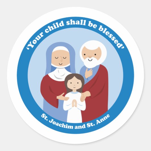 St. Joachim en St. Anne Ronde Sticker (Voorkant)