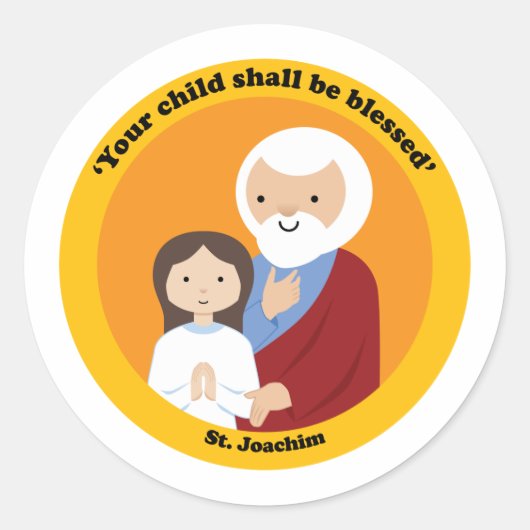 St. Joachim Ronde Sticker (Voorkant)