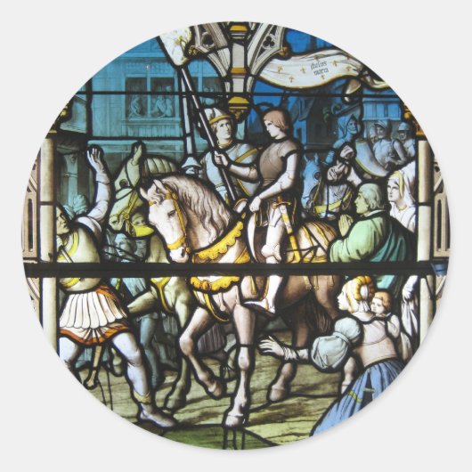 St. Joan bij Orleans Ronde Sticker (Voorkant)