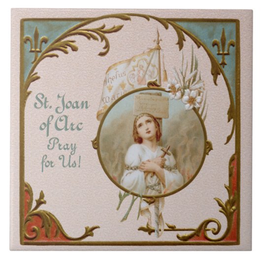 St. Joan of Arc Burning at the Stake (BF01) Tile 2 Tegeltje (Voorkant)