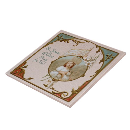 St. Joan of Arc Burning at the Stake (BF01) Tile 2 Tegeltje (Zijkant)