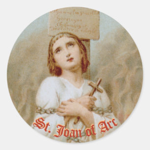St. Joan of Arc Burning at the Stake (BF 01) Ronde Sticker