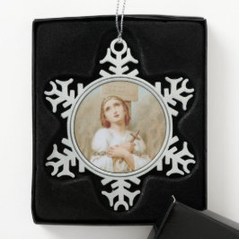 St. Joan of Arc Burning at the Stake (BF 01) Tin Sneeuwvlok Ornament