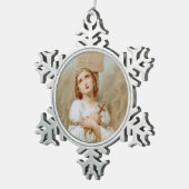 St. Joan of Arc Burning at the Stake (BF 01) Tin Sneeuwvlok Ornament (Rechts)