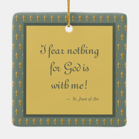 St. Joan of Arc (JM 28) Keramisch Ornament (Achterkant)