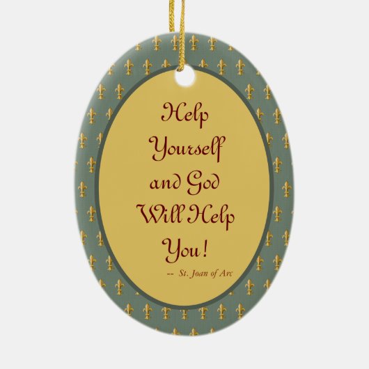St. Joan of Arc (JM 28) Keramisch Ornament (Achterkant)