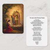 St. Joan of Arc Michael Catherine Holy Kaart Visitekaartje (Voorkant / Achterkant)