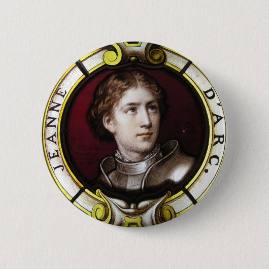 St. Joan of Arc Ronde Button 5,7 Cm (Voorkant)