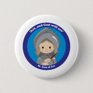 St. Joan of Arc Ronde Button 5,7 Cm