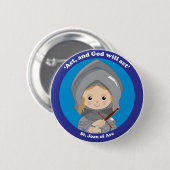St. Joan of Arc Ronde Button 5,7 Cm (Voorkant /achterkant)