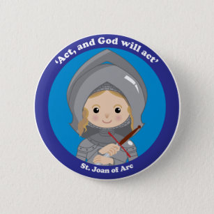 St. Joan of Arc Ronde Button 5,7 Cm