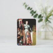 St. Joan van Arc Religieuze Katholieke Kaart Visitekaartje (Staand voorkant)