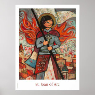 St. Joan van het poster van de katholieke klaskame