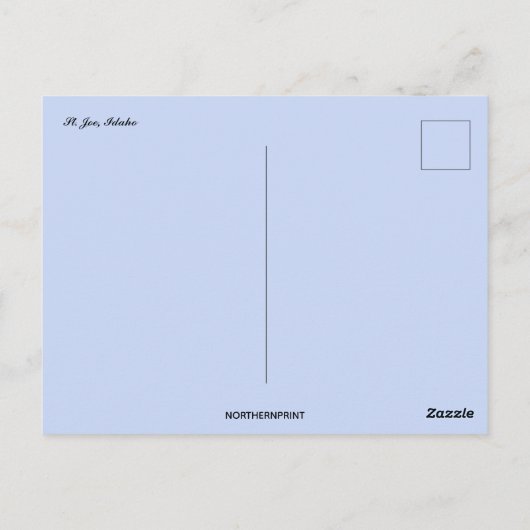 St Joe Idaho Briefkaart (Achterkant)