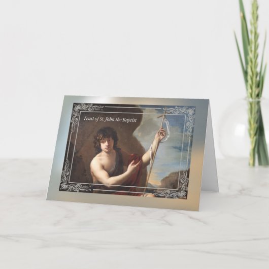 St. Johannes de Doper Feest Dag Oude Wereld Lijst Kaart (Voorkant)