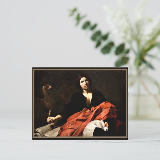 St. Johannes de Evangelist, fijnschilderkunst Briefkaart (Staand voorkant)