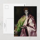 St. Johannes de Evangelist van El Greco Briefkaart (Voorkant / Achterkant)