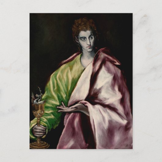 St. Johannes de Evangelist van El Greco Briefkaart (Voorkant)