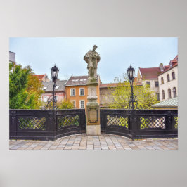 St. Johannes van Nepomuk-beeld, Bratislava, Slowak Poster