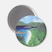 St John, Amerikaanse Maagdeneilanden Beach Uitzich Magneet (Voorkant / Achterkant)