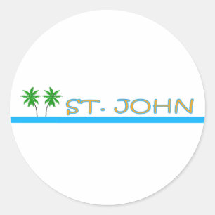 St. John, Amerikaanse Maagdeneilanden Ronde Sticker