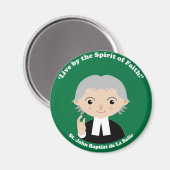 St. John Baptist de La Salle Magneet (Voorkant / Achterkant)