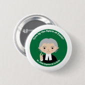St. John Baptist de La Salle Ronde Button 5,7 Cm (Voorkant /achterkant)