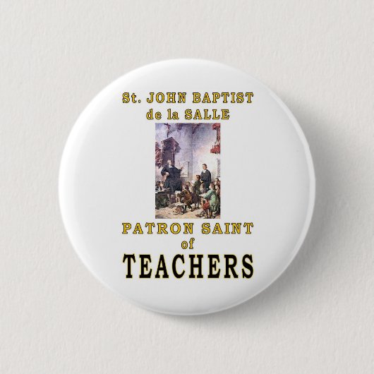 ST. JOHN BAPTIST de la SALLE Ronde Button 5,7 Cm (Voorkant)