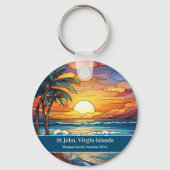 St John Beach Vacation Sleutelhanger (Voorkant)
