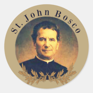 St. John Bosco Priest Ronde Sticker