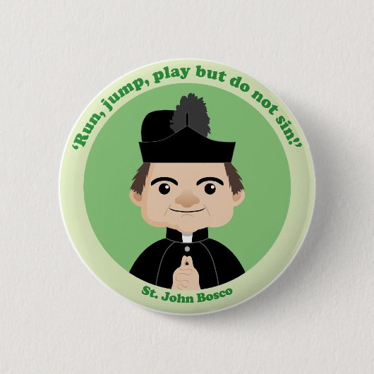 St. John Bosco Ronde Button 5,7 Cm (Voorkant)