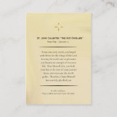 St. John Calabytes Orthodox Christian Prayer Card  Plaatskaartje (Achterkant)