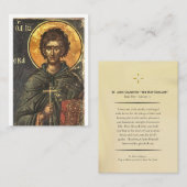 St. John Calabytes Orthodox Christian Prayer Card  Plaatskaartje (Voorkant / Achterkant)