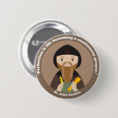 St. John Cassian Ronde Button 5,7 Cm (Voorkant /achterkant)