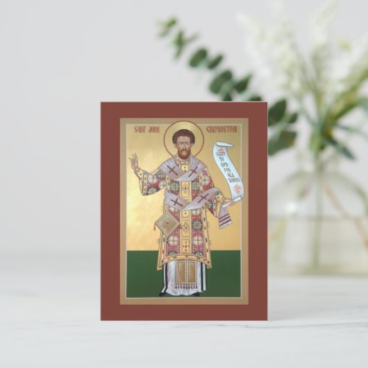 St. John Chrysostom Prayer Card Briefkaart (Staand voorkant)