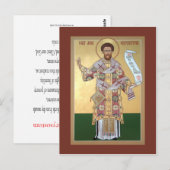St. John Chrysostom Prayer Card Briefkaart (Voorkant / Achterkant)
