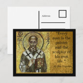 St. John Chrysostomus l orthodox l katholiek icoon Briefkaart (Voorkant / Achterkant)
