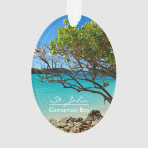 St. John Cinnamon Bay Beach Oval Ornament