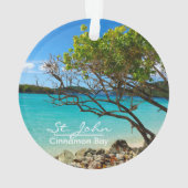 St. John Cinnamon Bay Beach Round Ornament (achterkant)
