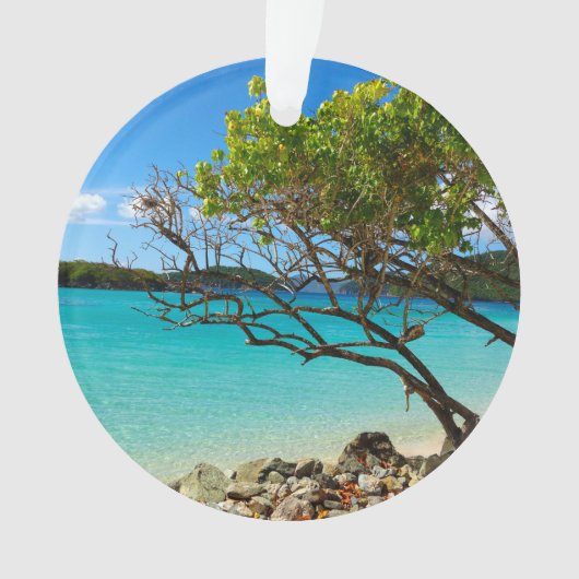 St. John Cinnamon Bay Beach Round Ornament (voorkant)